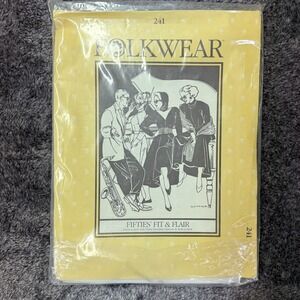 Folkwear  #241, Fifties Fit n Flair sewing pattern, dress n stole uncut vintage